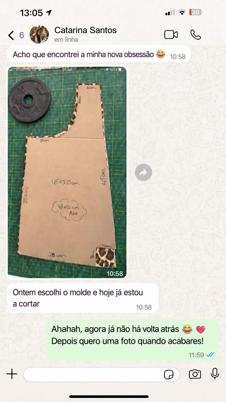 Captura real de WhatsApp de uma cliente