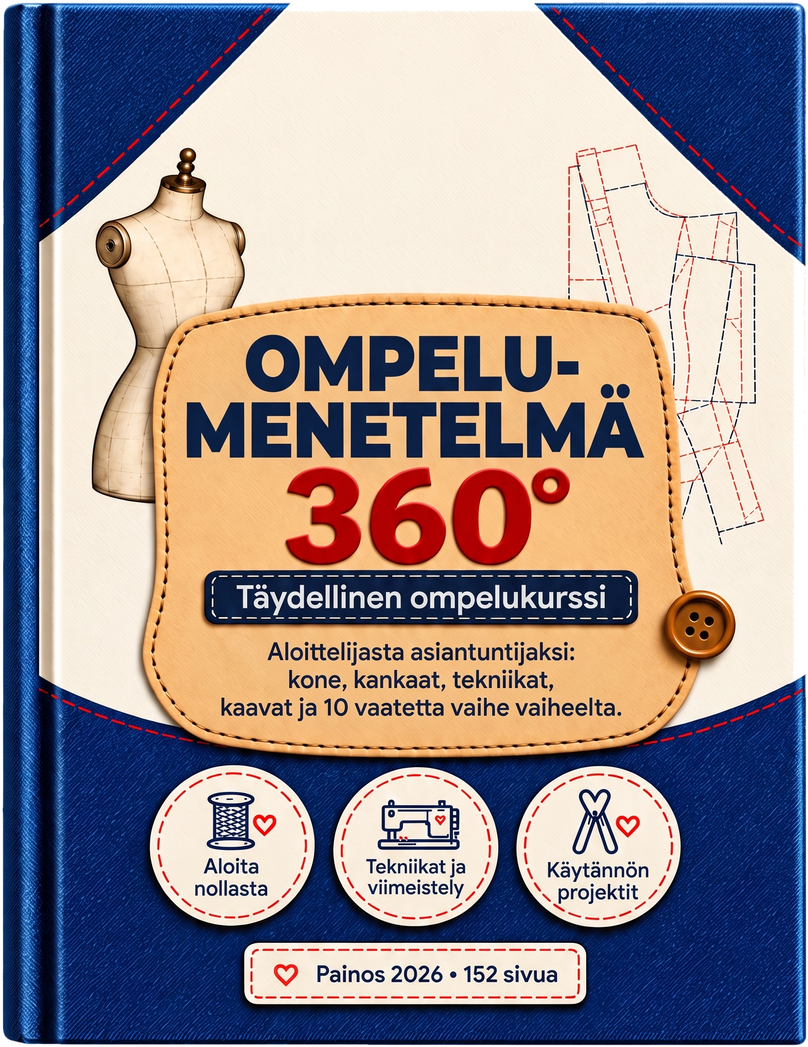 Ompelumenetelmä 360°