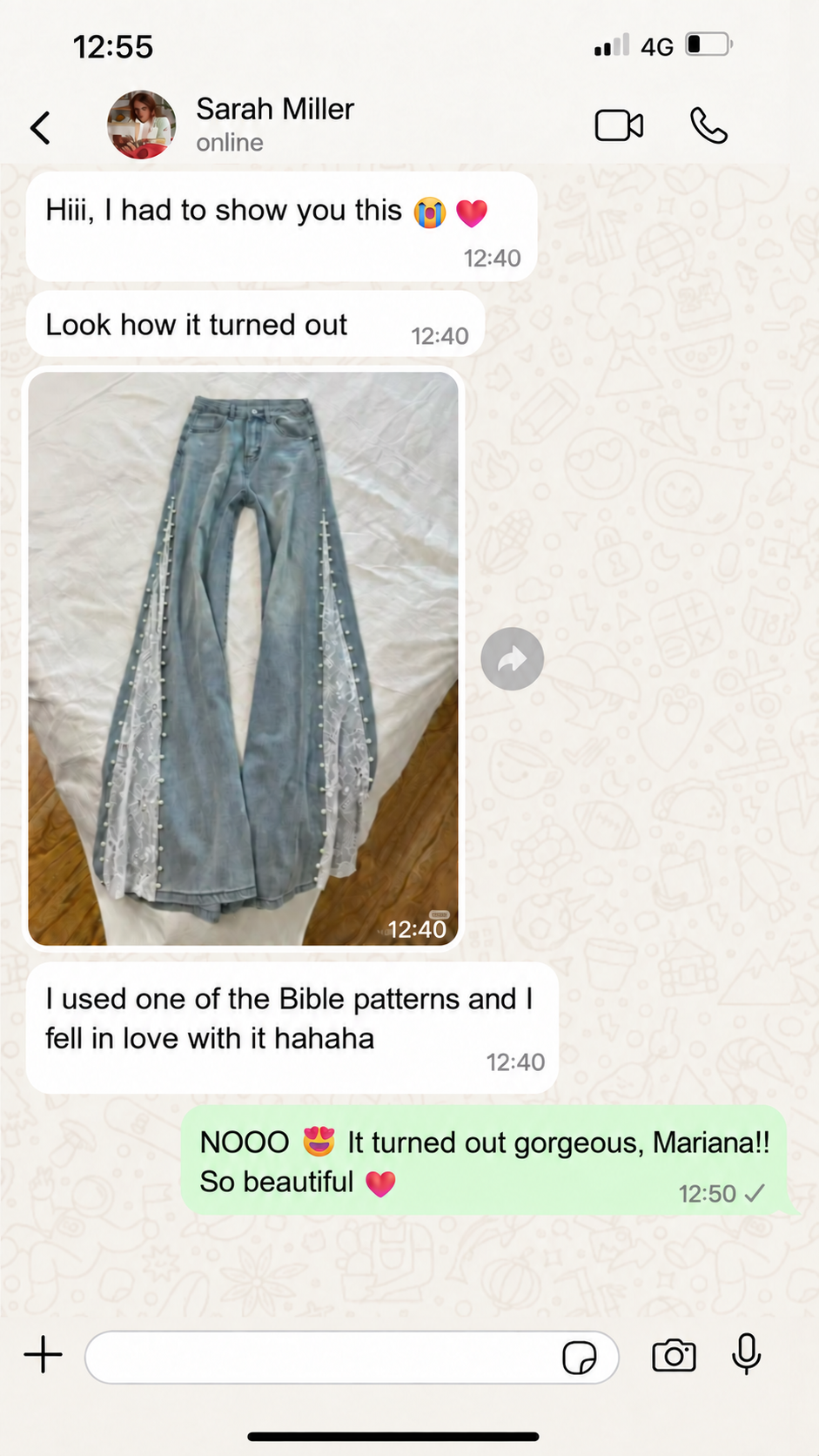 Real WhatsApp screenshot from a customer