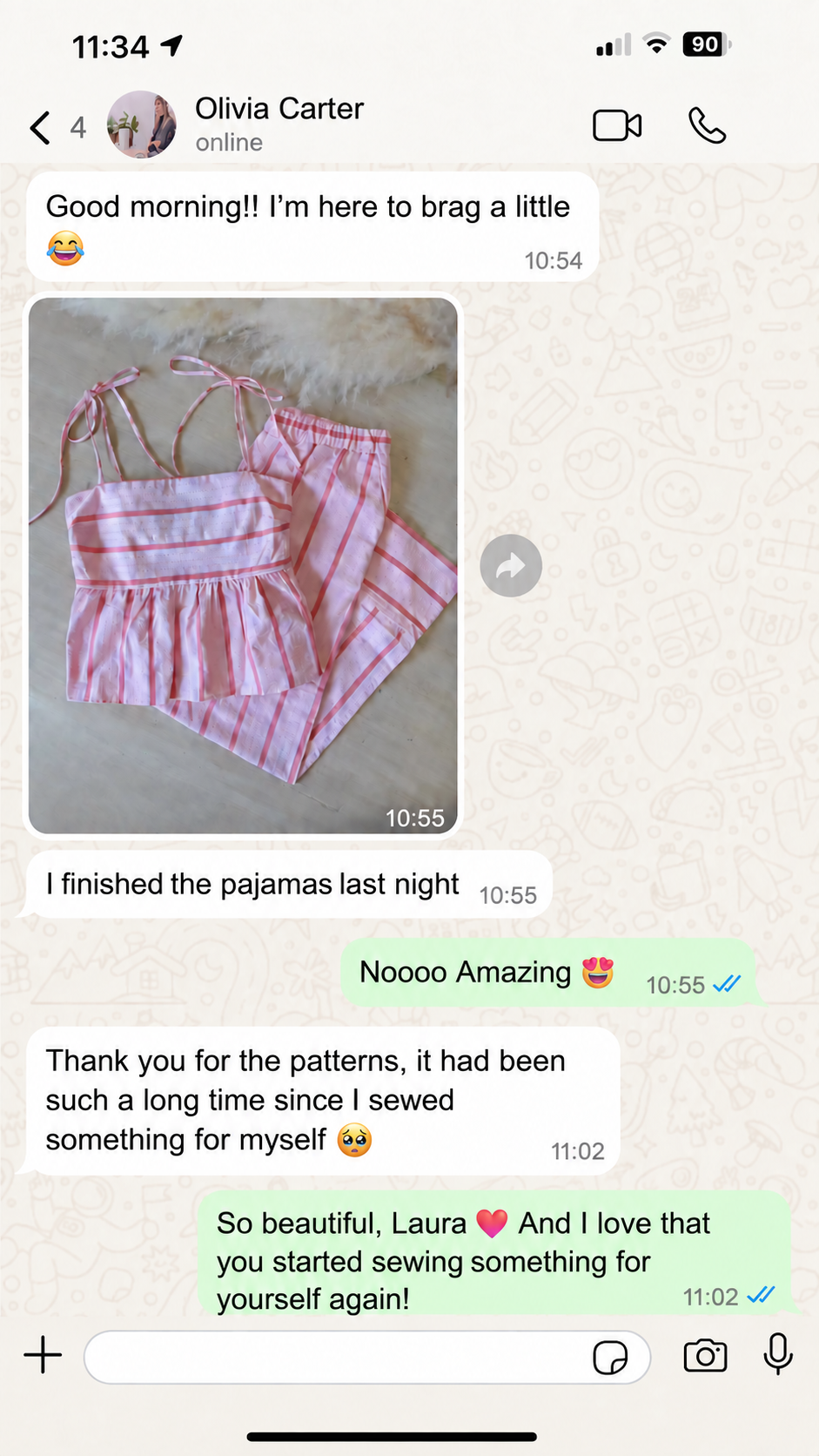 Real WhatsApp screenshot from a customer