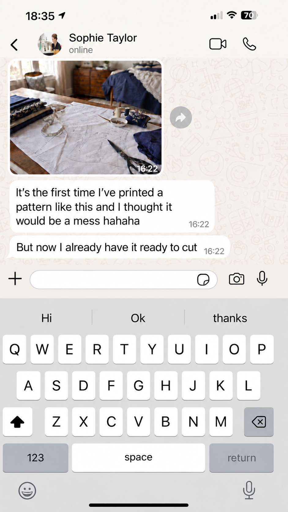 Real WhatsApp screenshot from a customer